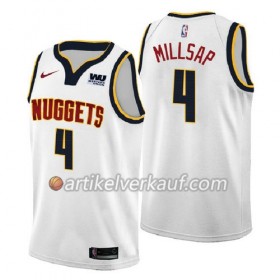 NBA Denver Nuggets Trikot Paul Millsap 4 2018-2019 Nike Weiß Swingman - Herren